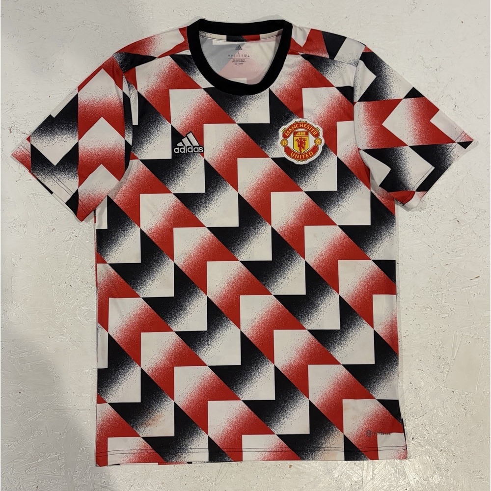 Adidas Manchester United 2022 Pre-Match Training Jersey Kit H56682 Men's Sz L